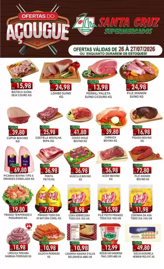 Catálogo Santa Cruz Supermercados | Ofertas do Açougue Santa Cruz! | 2026-07-27T00:00:00.000Z - 2026-07-27T00:00:00.000Z
