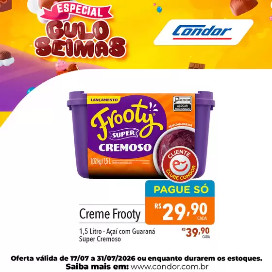 Catálogo Supermercados Condor | Ofertas para caçadores de pechinchas | 2026-07-17T00:00:00.000Z - 2026-07-31T00:00:00.000Z
