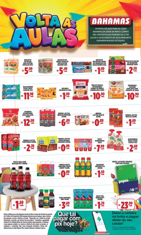 Catálogo Bahamas Supermercados |  Volta às aulas | 2026-07-27T00:00:00.000Z - 2026-08-10T00:00:00.000Z