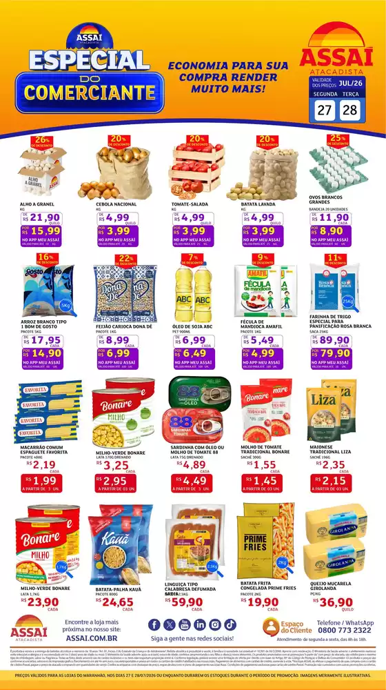 Catálogo Assaí Atacadista | Encarte Assaí Atacadista 48927-357 | 2026-07-27T00:00:00.000Z - 2026-07-28T00:00:00.000Z