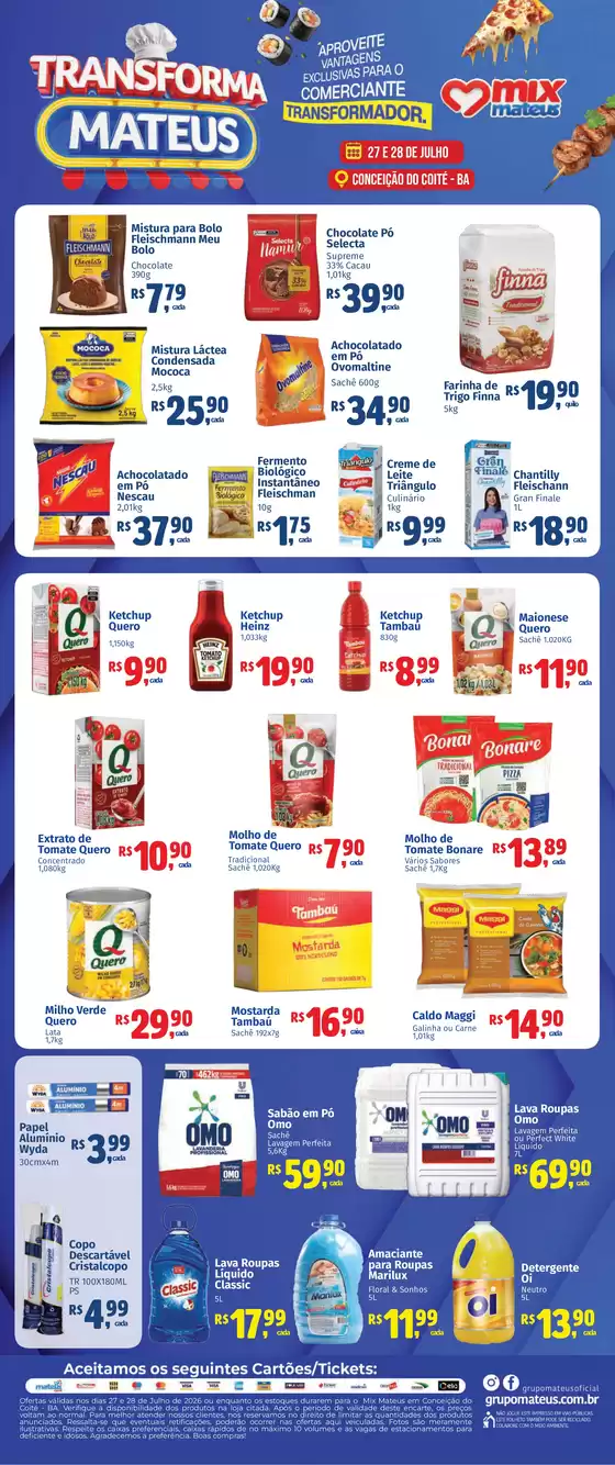 Catálogo Supermercados Mateus | Transforma Mateus | 2026-07-26T00:00:00.000Z - 2026-07-28T00:00:00.000Z