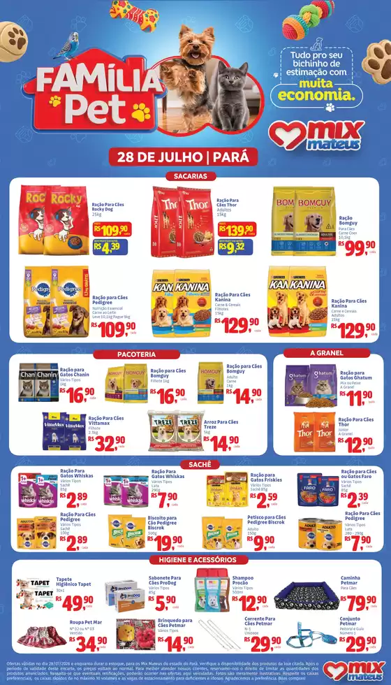 Catálogo Supermercados Mateus | Família Pet | 2026-07-26T00:00:00.000Z - 2026-07-28T00:00:00.000Z