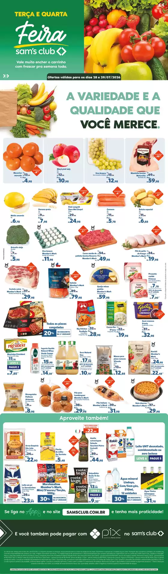 Catálogo Sam's Club | Melhores ofertas e descontos | 2026-07-28T00:00:00.000Z - 2026-07-29T00:00:00.000Z