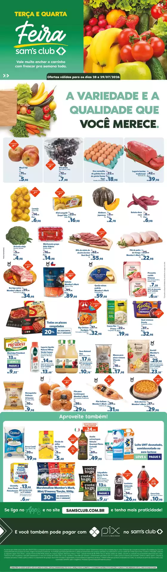Catálogo Sam's Club | OFERTAS FEIRA | 2026-07-28T00:00:00.000Z - 2026-07-29T00:00:00.000Z