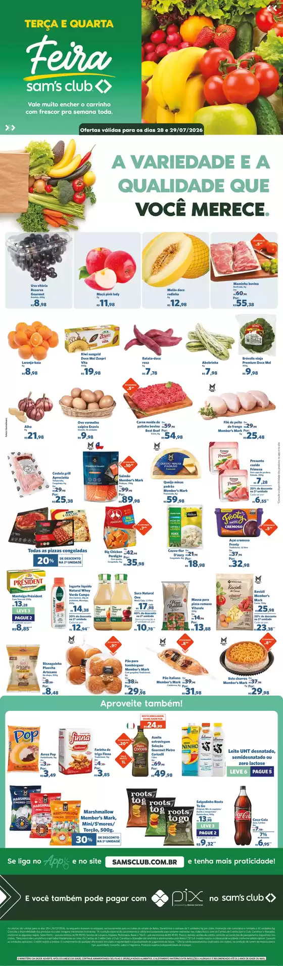 Catálogo Sam's Club | Melhores ofertas para todos os caçadores de pechinchas | 2026-07-28T00:00:00.000Z - 2026-07-29T00:00:00.000Z