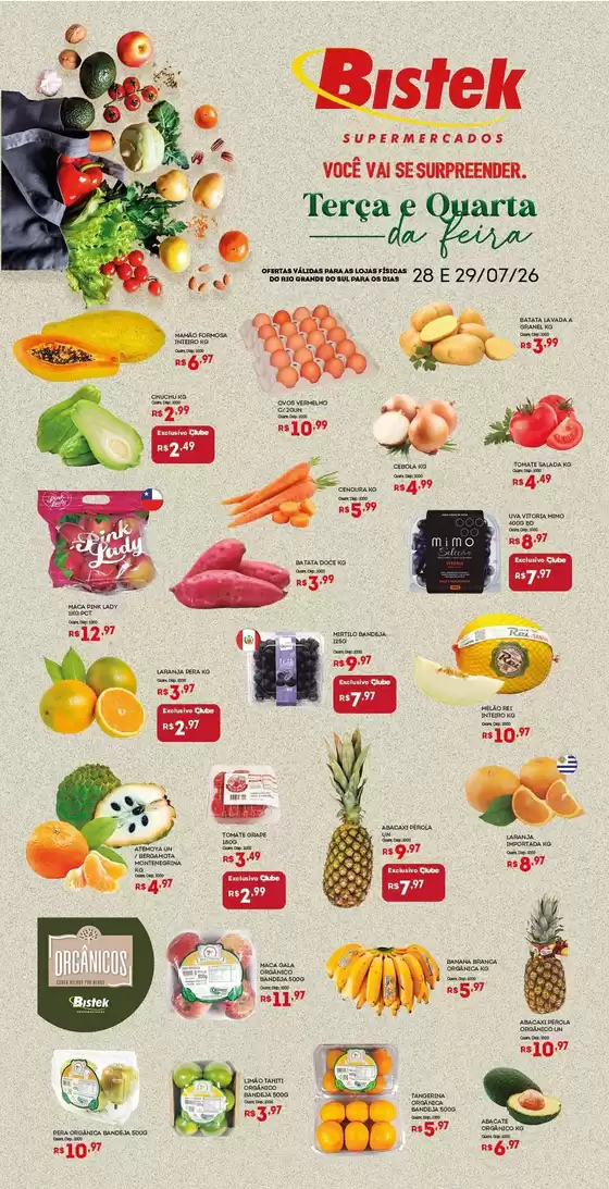 Catálogo Bistek Supermercados | Nossas melhores ofertas para você | 2026-07-28T00:00:00.000Z - 2026-07-29T00:00:00.000Z