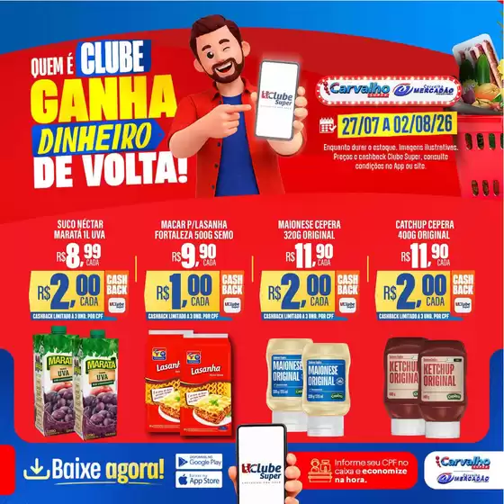 Catálogo Carvalho Supermercado | Novas ofertas para descobrir | 2026-07-27T00:00:00.000Z - 2026-08-02T00:00:00.000Z