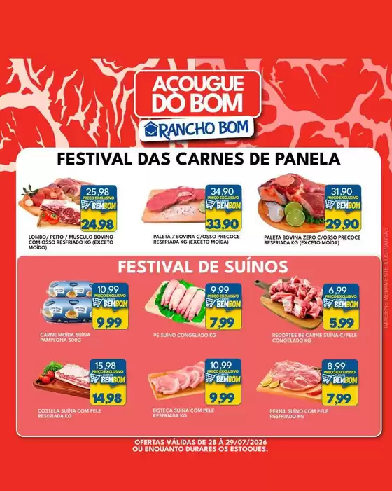 Catálogo Rancho Bom Supermercados | Nossas melhores ofertas para você | 2026-07-28T00:00:00.000Z - 2026-07-29T00:00:00.000Z