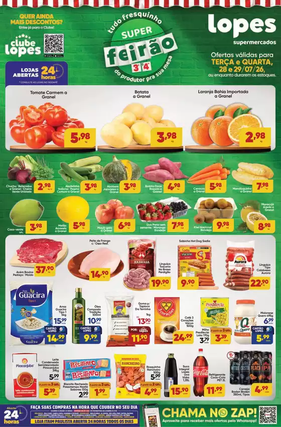 Catálogo Lopes Supermercados | SUPER FEIRÃO - TERÇA E QUARTA | 2026-07-28T00:00:00.000Z - 2026-07-29T00:00:00.000Z