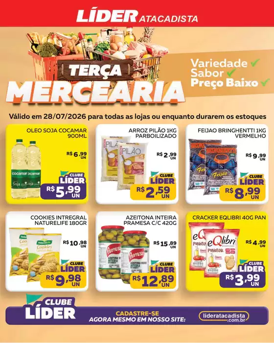 Catálogo Líder Atacadista | Cópia encarte terça da padaria e mer | 2026-07-28T00:00:00.000Z - 2026-07-28T00:00:00.000Z