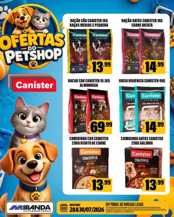 Catálogo Miranda Supermercados | Ofertas do Petshop | 2026-07-28T00:00:00.000Z - 2026-07-30T00:00:00.000Z