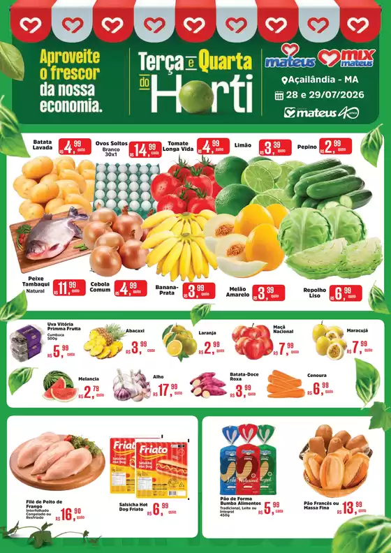Catálogo Supermercados Mateus | Terça e quarta do Horti | 2026-07-27T00:00:00.000Z - 2026-07-29T00:00:00.000Z