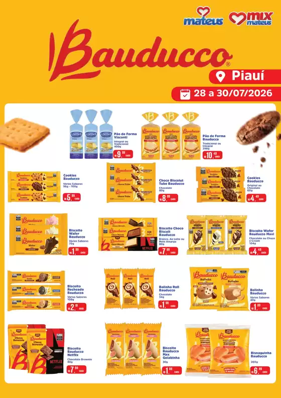 Catálogo Supermercados Mateus | Exclusivo Bauducco | 2026-07-27T00:00:00.000Z - 2026-07-30T00:00:00.000Z