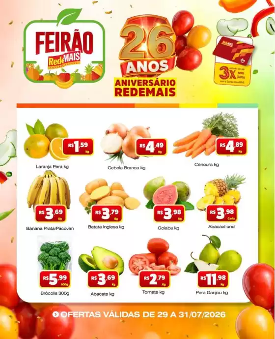 Catálogo Rede Mais Supermercados | Encarte Rede Mais Supermercados | 2026-07-29T00:00:00.000Z - 2026-07-31T00:00:00.000Z
