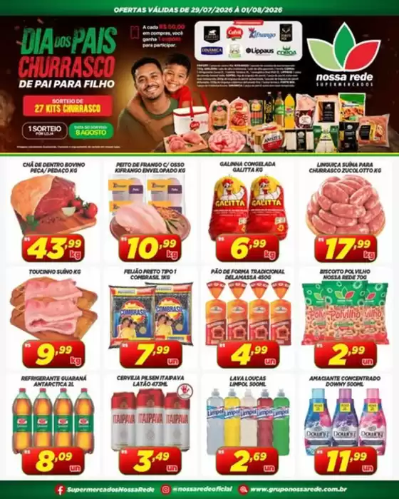 Catálogo Nossa Rede Supermercados | Dia dos Pais Churrasco | 2026-07-29T00:00:00.000Z - 2026-08-01T00:00:00.000Z