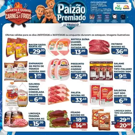 Catálogo Supermercados Tridico | Quarta e Quinta de Carnes e Frios no Tridico | 2026-07-29T00:00:00.000Z - 2026-07-30T00:00:00.000Z