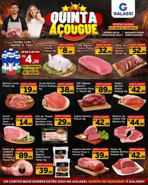 Catálogo Supermercados Galassi | QUINTA DO AÇOUGUE É GALASSI! | 2026-07-30T00:00:00.000Z - 2026-07-30T00:00:00.000Z