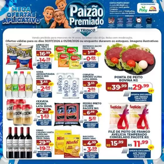 Catálogo Supermercados Tridico | Paizão Premiada  | 2026-07-30T00:00:00.000Z - 2026-08-05T00:00:00.000Z