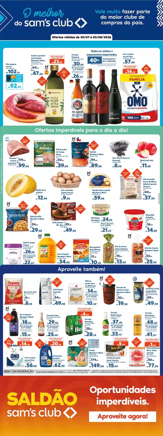 Catálogo Sam's Club | Ofertas exclusivas e pechinchas | 2026-07-30T00:00:00.000Z - 2026-08-03T00:00:00.000Z