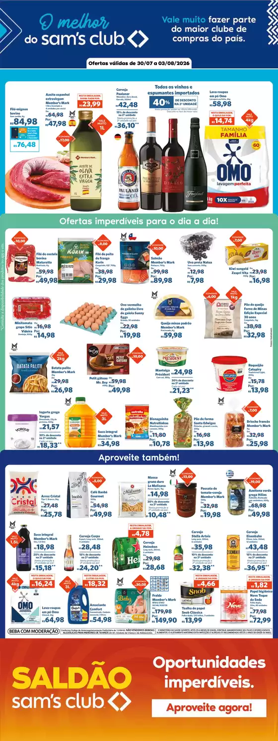 Catálogo Sam's Club | Descubra ofertas atraentes | 2026-07-30T00:00:00.000Z - 2026-08-03T00:00:00.000Z