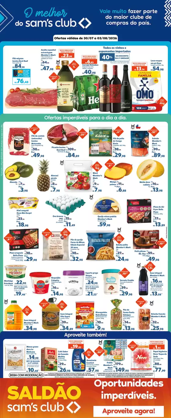 Catálogo Sam's Club | Melhores ofertas para compradores econômicos | 2026-07-30T00:00:00.000Z - 2026-08-03T00:00:00.000Z