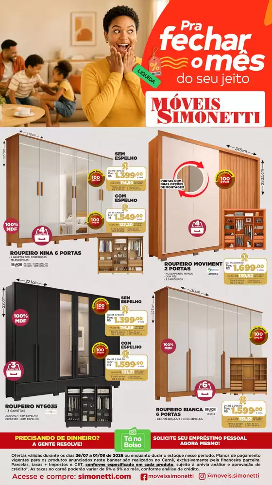 Catálogo Móveis Simonetti | Encarte Móveis Simonetti | 2026-07-26T00:00:00.000Z - 2026-08-01T00:00:00.000Z