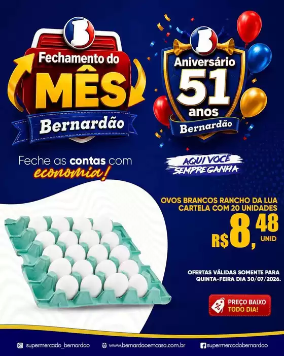 Catálogo Supermercado Bernardão | Melhores ofertas para compradores econômicos | 2026-07-30T00:00:00.000Z - 2026-07-30T00:00:00.000Z