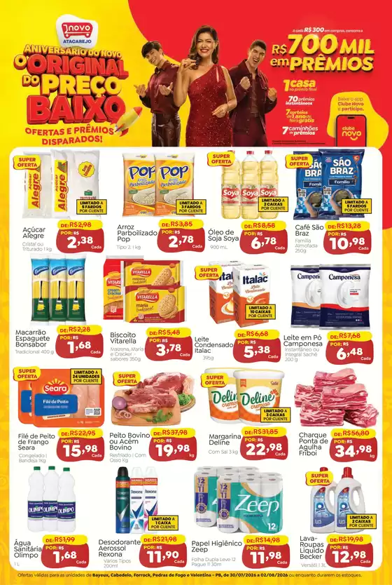 Catálogo Novo Atacarejo | Revista de Aniversário 30 a 02.08 - RMJP | 2026-07-30T00:00:00.000Z - 2026-08-02T00:00:00.000Z