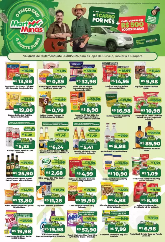 Catálogo Mart Minas | 287 CurveloJanuariaPirapora 20 | 2026-07-30T00:00:00.000Z - 2026-08-05T00:00:00.000Z