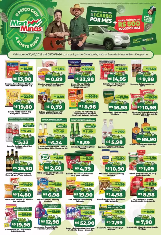 Catálogo Mart Minas | 285 DivinopolisItaunaPara de MinasBom Despacho 21 | 2026-07-30T00:00:00.000Z - 2026-08-05T00:00:00.000Z