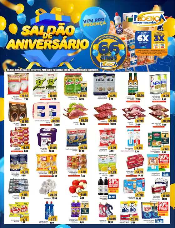 Catálogo Proença Supermercados | SALDÃO DE ANIVERSÁRIO MS 30-07 À 02-08-2026 | 2026-07-30T00:00:00.000Z - 2026-08-02T00:00:00.000Z