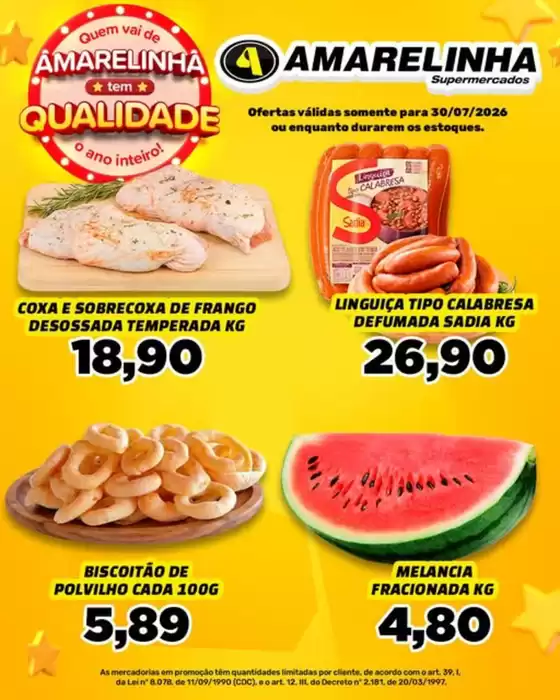 Catálogo Amarelinha Supermercados | Qualidade | 2026-07-30T00:00:00.000Z - 2026-07-30T00:00:00.000Z