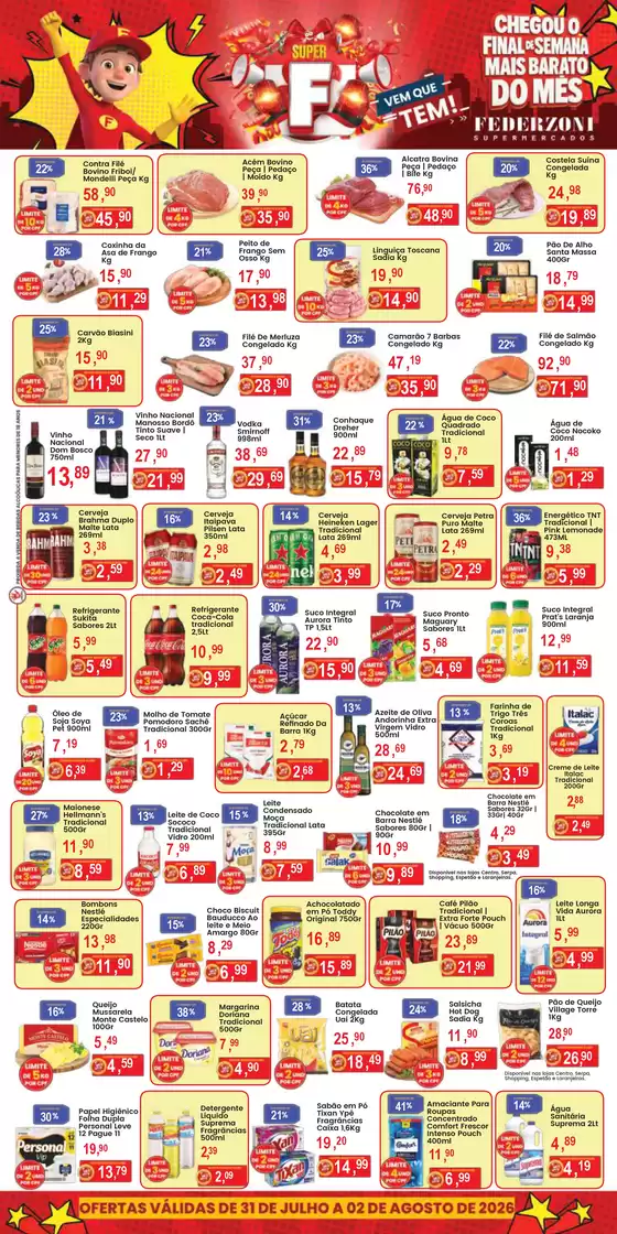 Catálogo Federzoni Supermercados | Ofertas | 2026-07-31T00:00:00.000Z - 2026-08-02T00:00:00.000Z