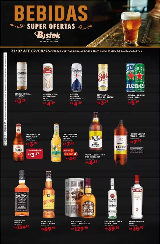 Catálogo Bistek Supermercados | Descubra ofertas atraentes | 2026-07-31T00:00:00.000Z - 2026-08-02T00:00:00.000Z