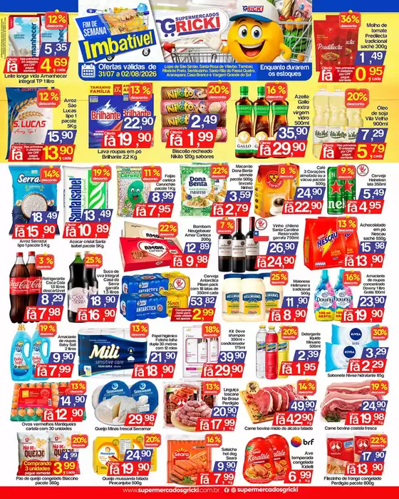 Catálogo Supermercados Gricki | Encarte Supermercados Gricki | 2026-07-31T00:00:00.000Z - 2026-08-02T00:00:00.000Z