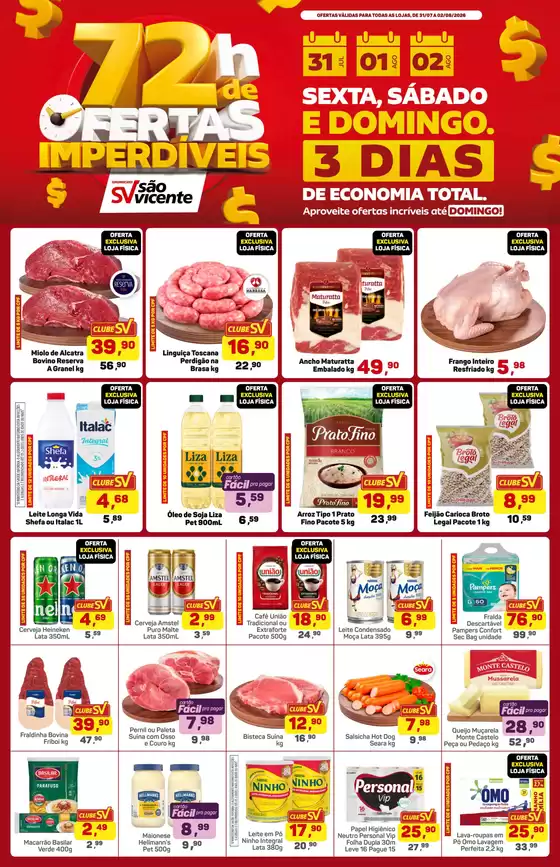 Catálogo Supermercados São Vicente | Melhores ofertas para todos os caçadores de pechinchas | 2026-07-31T00:00:00.000Z - 2026-08-02T00:00:00.000Z