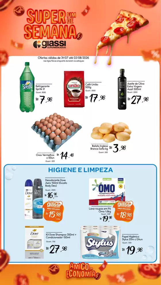 Catálogo Giassi Supermercados | Encarte Giassi Supermercados | 2026-07-31T00:00:00.000Z - 2026-08-02T00:00:00.000Z