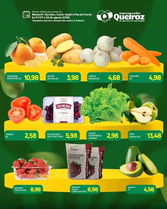 Catálogo Supermercados Queiroz | Encarte Supermercados Queiroz | 2026-07-31T00:00:00.000Z - 2026-08-02T00:00:00.000Z