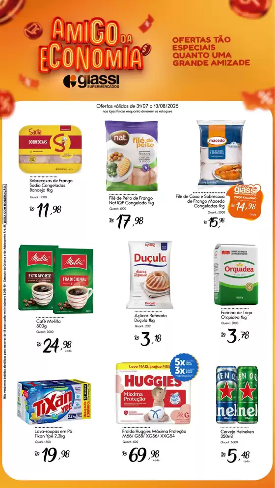 Catálogo Giassi Supermercados | Pechinchas e ofertas atuais | 2026-07-31T00:00:00.000Z - 2026-08-13T00:00:00.000Z
