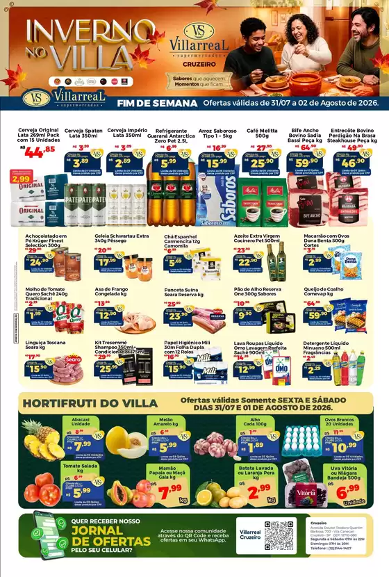 Catálogo Villarreal Supermercados | Ofertas especiais atraentes para todos | 2026-07-31T00:00:00.000Z - 2026-08-02T00:00:00.000Z
