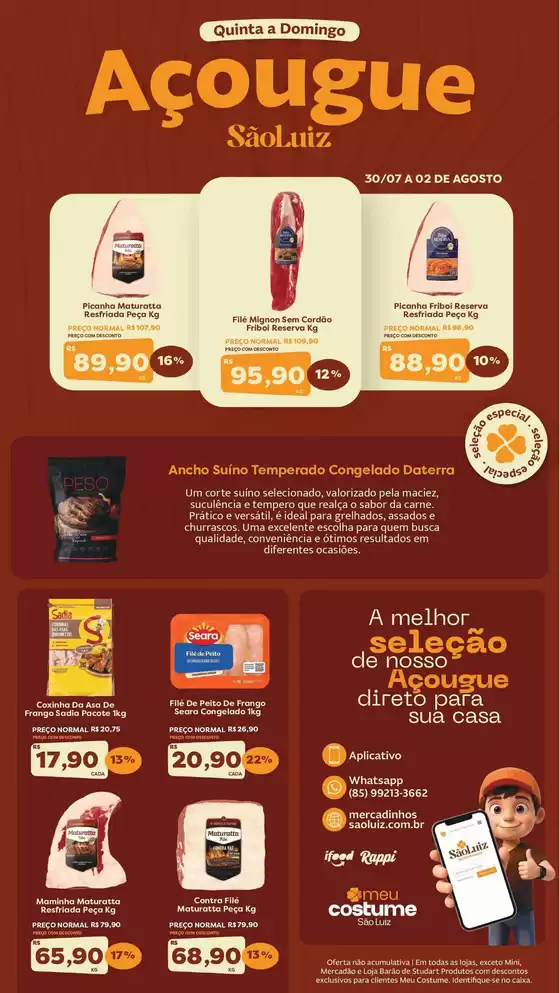 Catálogo Mercadinhos São Luiz em Guarulhos | Açougue | 2026-07-31T00:00:00.000Z - 2026-08-02T00:00:00.000Z