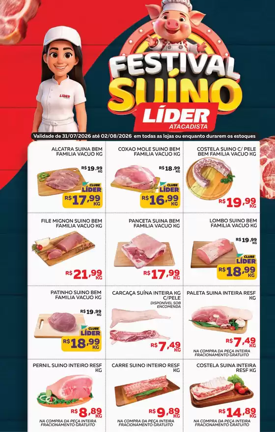 Catálogo Líder Atacadista | Festival suíno | 2026-07-31T00:00:00.000Z - 2026-08-02T00:00:00.000Z