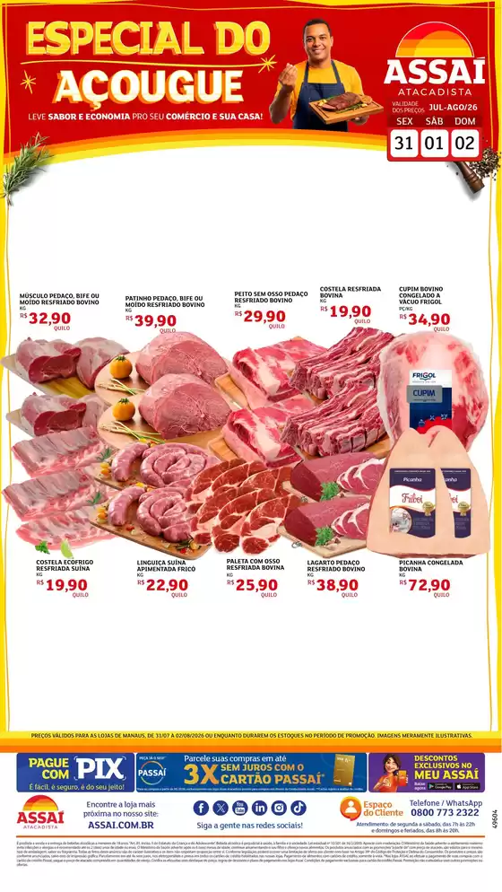 Catálogo Assaí Atacadista | Encarte Assaí Atacadista 49604-74 | 2026-07-31T00:00:00.000Z - 2026-08-02T00:00:00.000Z