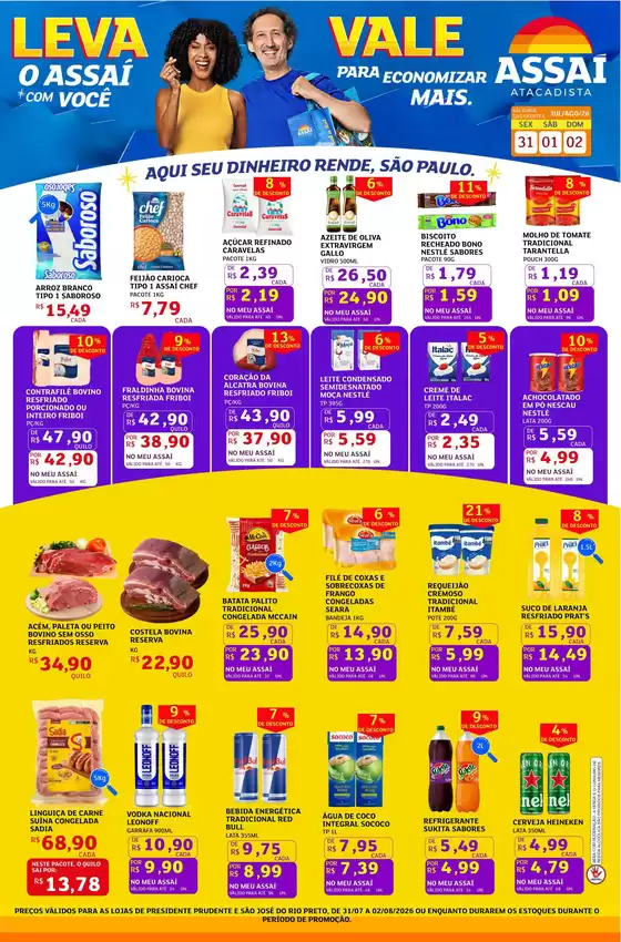 Catálogo Assaí Atacadista | Encarte Assaí Atacadista 49609-972 | 2026-07-31T00:00:00.000Z - 2026-08-02T00:00:00.000Z