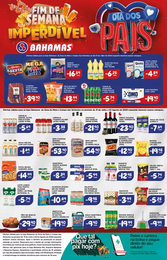 Catálogo Bahamas Supermercados |  Fim de semana imperdível | 2026-07-31T00:00:00.000Z - 2026-08-02T00:00:00.000Z