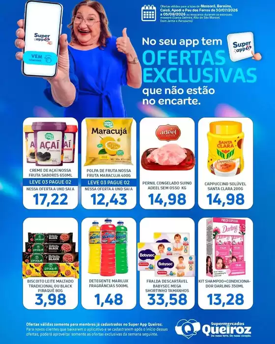 Catálogo Supermercados Queiroz | Encarte Supermercados Queiroz | 2026-08-03T00:00:00.000Z - 2026-08-05T00:00:00.000Z