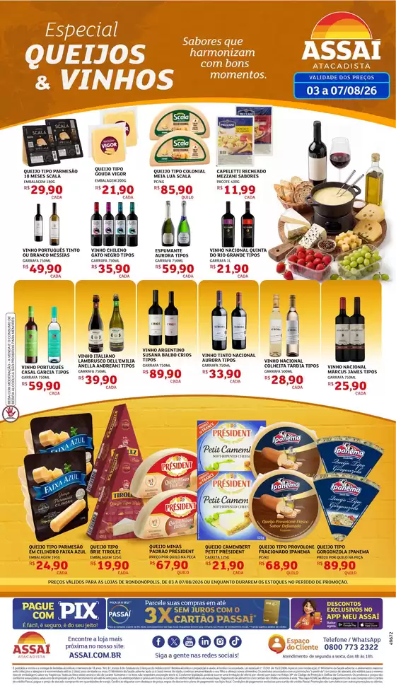 Catálogo Assaí Atacadista | Encarte Assaí Atacadista 49672-978 | 2026-08-03T00:00:00.000Z - 2026-08-07T00:00:00.000Z