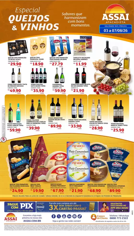 Catálogo Assaí Atacadista | Encarte Assaí Atacadista 49672-976 | 2026-08-03T00:00:00.000Z - 2026-08-07T00:00:00.000Z