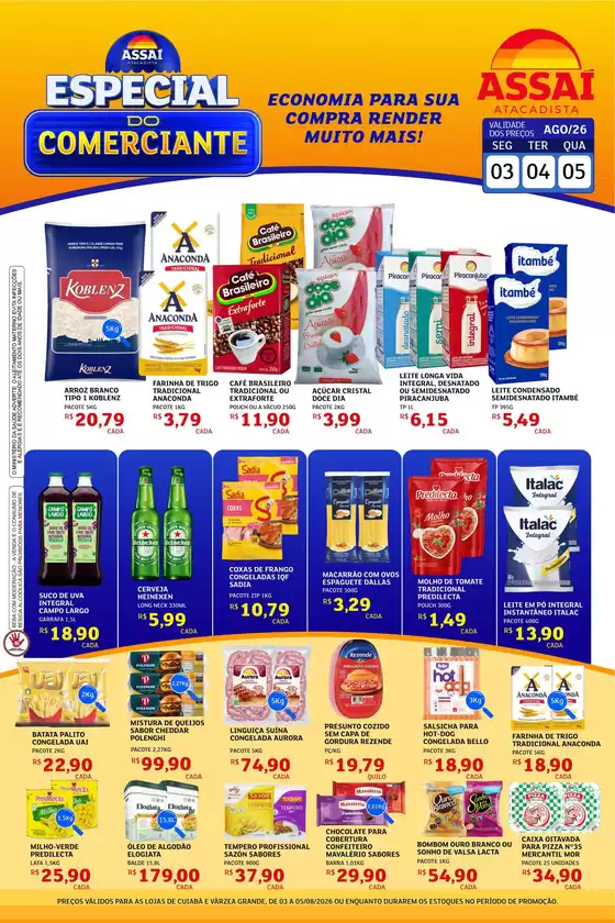 Catálogo Assaí Atacadista | Encarte Assaí Atacadista 49459-976 | 2026-08-03T00:00:00.000Z - 2026-08-05T00:00:00.000Z