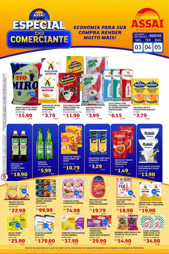 Catálogo Assaí Atacadista | Encarte Assaí Atacadista 49459-977 | 2026-08-03T00:00:00.000Z - 2026-08-05T00:00:00.000Z